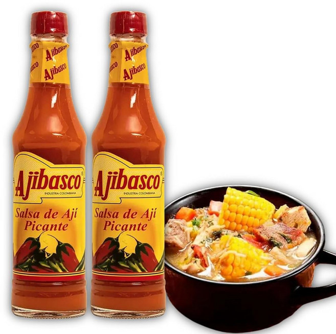 Generic AJIBASCO - SALSA DE AJI PICANTE 핫 소스는 2병 포함 (95.8g 100g) 카르네스 산코초 소파스 부리토 타코 데펜사 콜롬비아나에, 100g