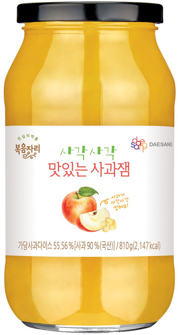 복음자리 사각사각 사과잼, 810g, 3개