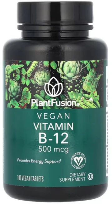 비건 비타민B12 500mcg 100정 플랜트퓨전 [미국산], 1개 - 쿠팡