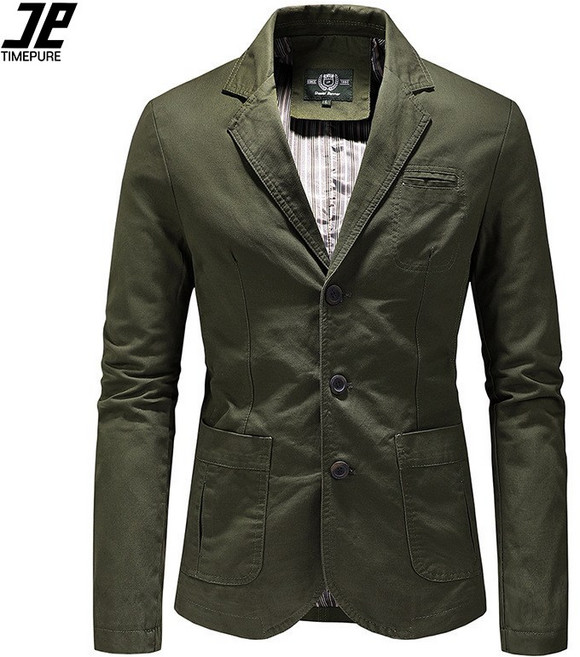 남성용 비즈니스 캐주얼 심플 재킷 상의 남자 투버튼 자켓 데일리 루즈핏 블레이저