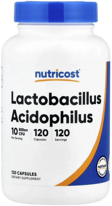 몸관리하세요 겨울입니다 Nutricost 락토바실러스 애시도필러스 50mg(100억 CFU) 캡슐 120정 특별관리진행, Nutricost락토바실러스애시도필러스50mg100억C, 1개 - 쿠팡