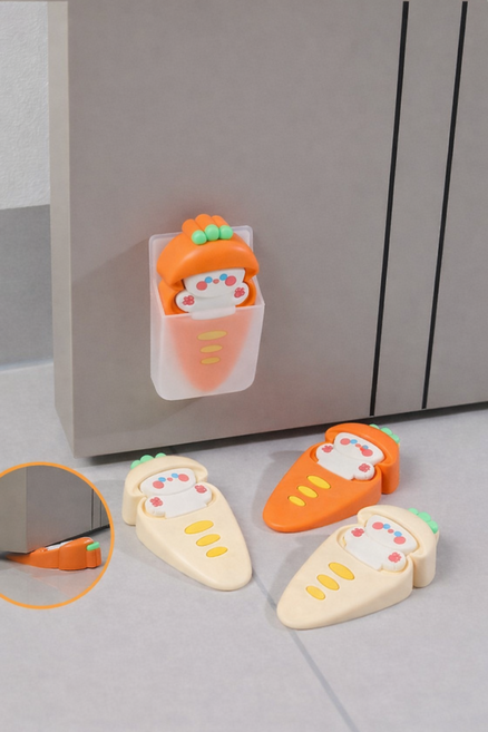 아이그루트 아기 도어스토퍼 손끼임방지 당근 도어스토퍼 방문 문닫힘방지 문열림고정, 1개, 베이지