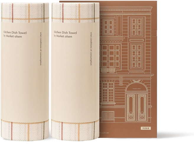 마켓올슨 빨아쓰는 행주 시그니처 브라운 키친타올, 2개입, 1개