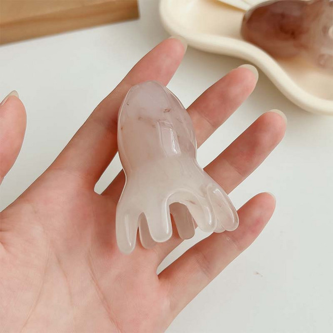 두피 괄사 마사지 문어 꾹꾹이 어깨 머리 지압 기구 바디 혈액순환 브러쉬 승모근 목지압 관리, 괄사-문어