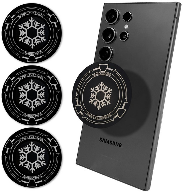 스마트폰 태블릿 부착형 스노우 쿨링패드, 4개, 스마트폰용 블랙