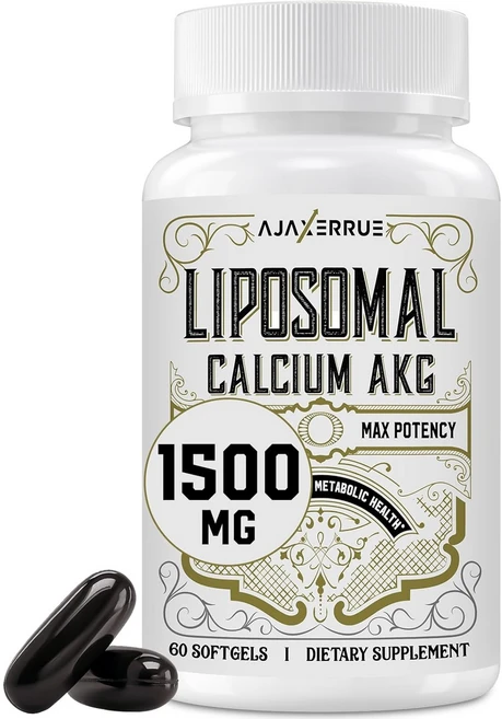 AJAXERRUE 리포솜 칼슘 AKG 1500mg 60소프트젤, 1개, AJAXERRUE 리포좀 칼슘 AKG 1500mg 캡슐, 60정 - 쿠팡