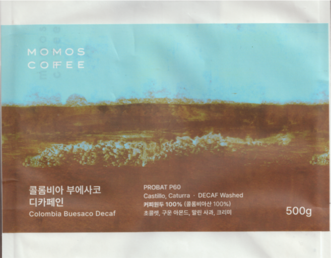 모모스커피 원두 콜롬비아 부에사코 디카페인, 1개, 200g, 홀빈(분쇄안함)
