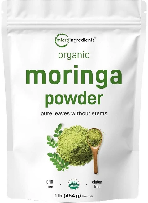 인도 모링가잎 파우더 가루 오가닉 Moringa 454g Micro Ingredients, 1개 - 쿠팡