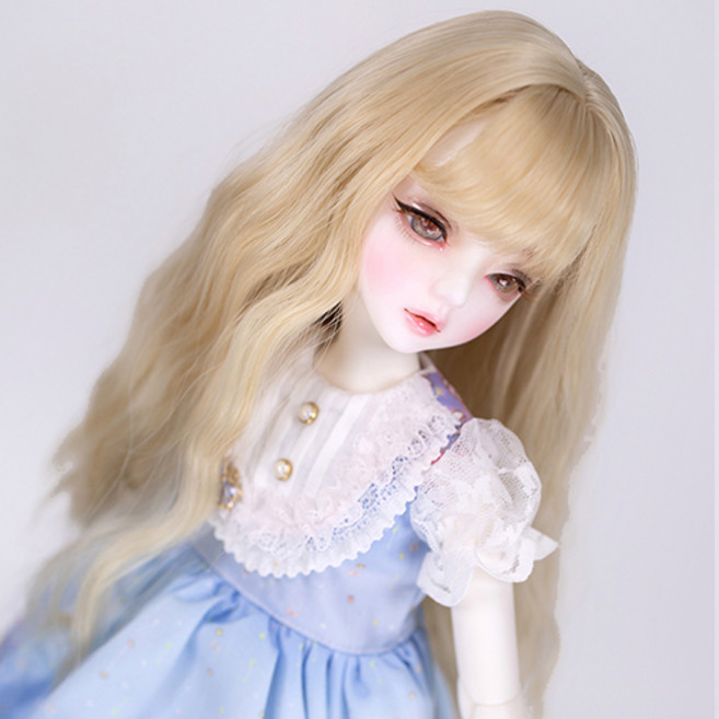 구체관절인형 가발 웨이브 소바쥬 7-8인치 42cm급용 MSD 도리스돌30, 2. 블론드 (가발만 인형없음), 1개