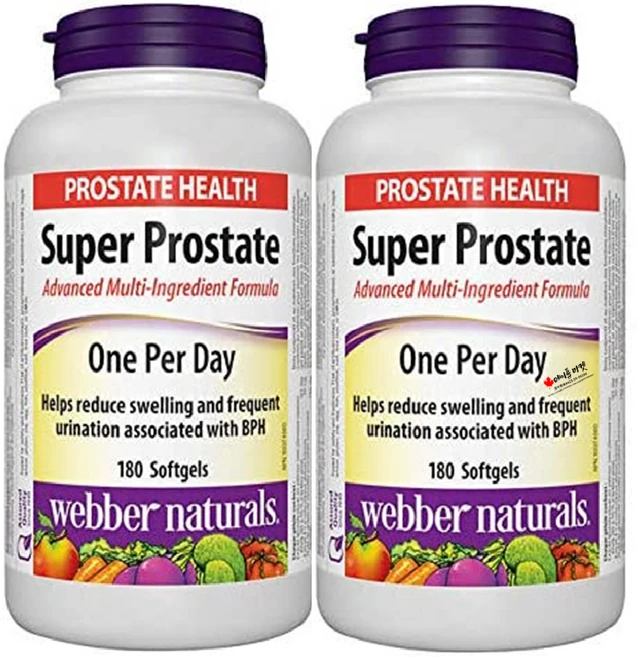 Webber Naturals 캐나다 웨버네추럴스 수퍼전립선 쏘팔메토 Super Prostate 대용량 180정-2병( 캐나다 직배송), 2개, 180정 - 쿠팡