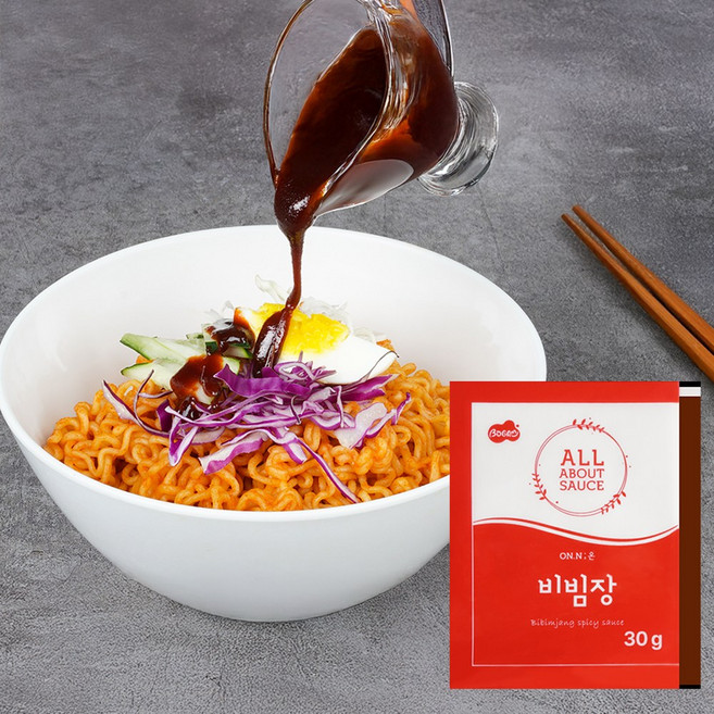 ON.N;온 보감푸드 비빔장 비빔국수 라면사리 비빔소스 쫄면, 500개, 30g