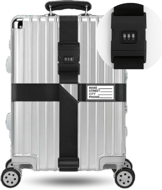 라운드샵 이중잠금 터짐방지 여행 캐리어 벨트