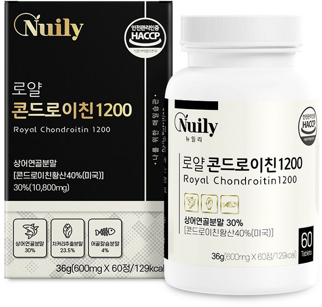 뉴일리 상어연골분말 로얄콘드로이친600mgx60정, 60정, 3개