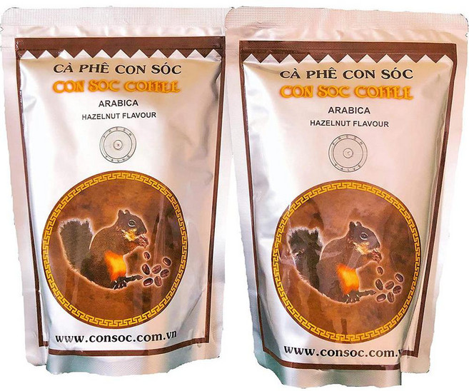 CON SOC COFFEE 일본직구 CONSOC 커피 플레이버 헤이즐넛 500g (250g 아라비카 미디엄 그라운드백 2개), 사이즈