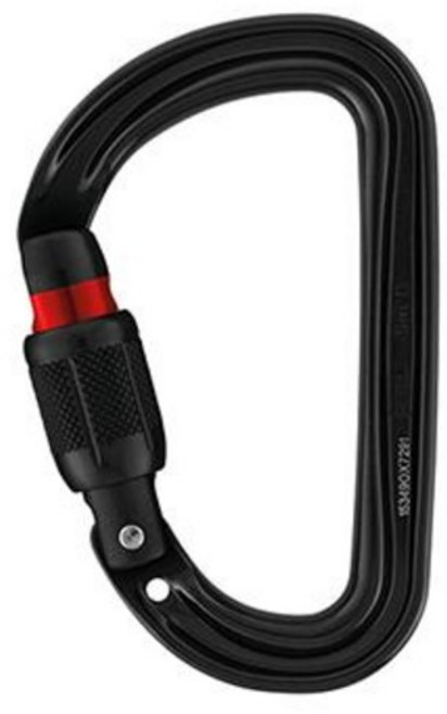 페츨 에스앰디 스크류락 잠금 카라비너, 블랙