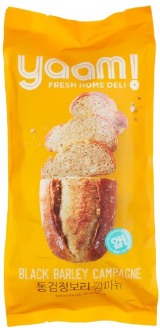 얌!(YAAM!) 통검정보리 냉동 깜파뉴 480g 2봉, 2개