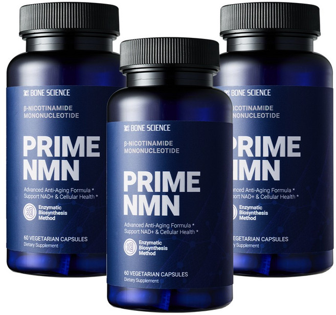 본사이언스 프라임 NMN 575mg 4세대 엔엠엔 컨슈머랩인증 +프테로스틸벤 고순도 99.9%, 3개, 60정
