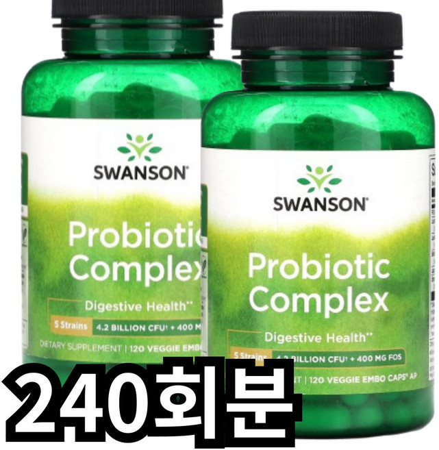 스완슨 프로바이오틱 컴플렉스 120캡슐, 1개, 240정