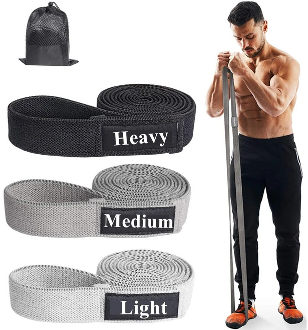 피트니스 긴 저항 밴드 운동 패브릭 탄성 부티 세트 풀업 여성 지원 다리 체육관 장비 가정용, Grey(200X3cm)32lb, 1개 - 쿠팡