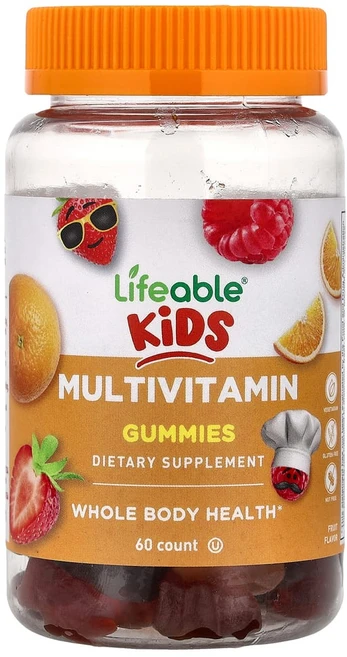 아이허브 어린이용 종합비타민 구미젤리 과일 구미젤리 60개, 60정 - 쿠팡