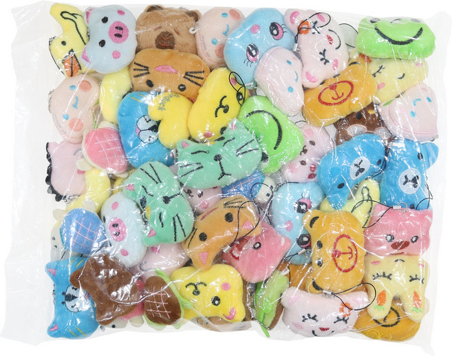 인형뽑기 미니 인형 봉제인형 키링인형 50개 세트, 1개