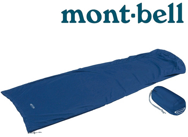 台灣黑熊 日本 mont-bell 1121197 Camp Sheet 睡袋內套, 靛藍 (IND), 1個