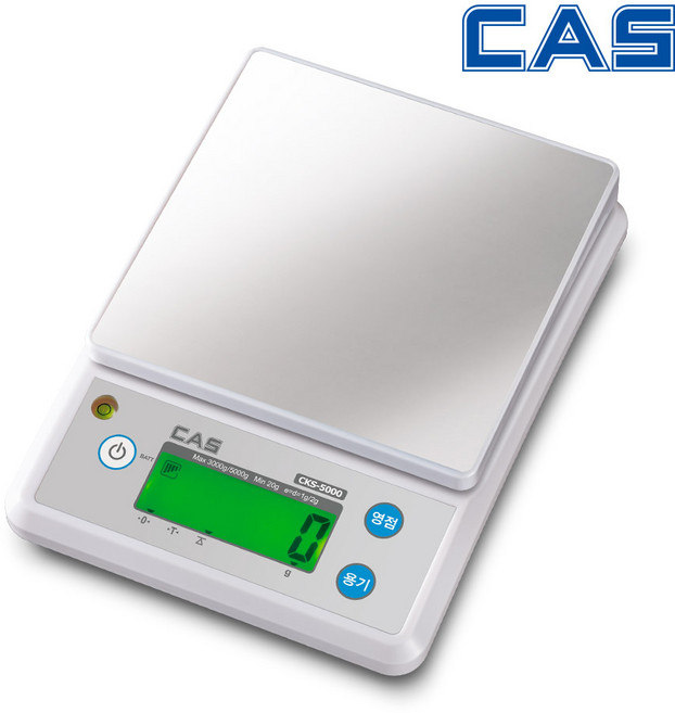 CAS 카스전자저울 디지털 주방저울 5KG 상업용 가정용, 1개, CKS-5000