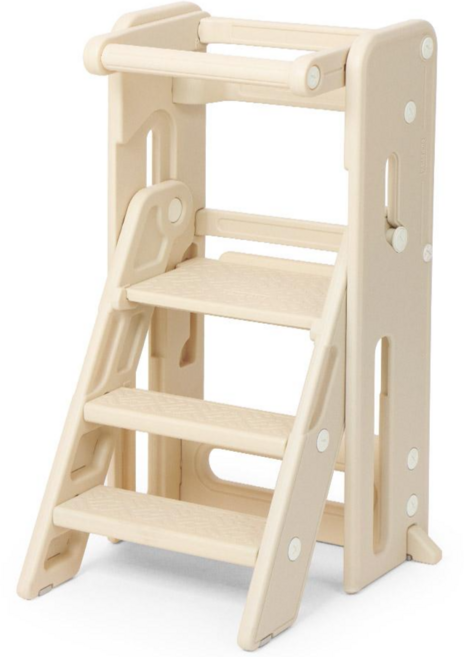 헬로디노 러닝타워 키친헬퍼 스타터 Ver 접이식 높이조절 낙상방지, 1개, 베이지