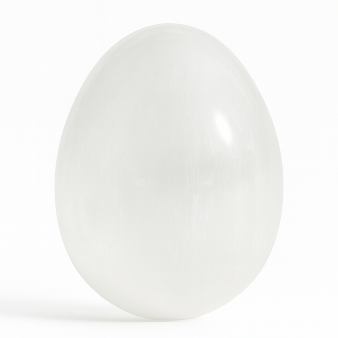 천연 백수정 원석 클리어쿼츠 에그 파워스톤 명상돌 55~60g