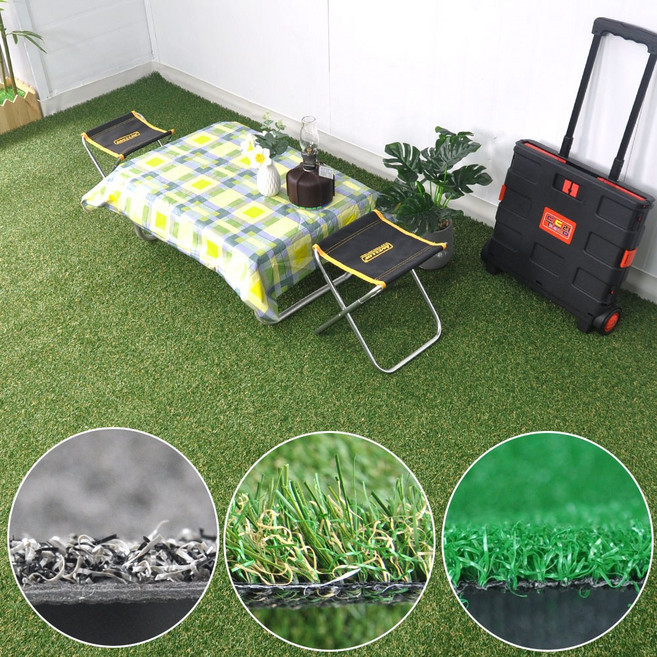 조경용 옥상 테라스 발코니 인테리어 수지매트 인조잔디 롤매트 100cm, 인조잔디PP 6mm 100x100cm