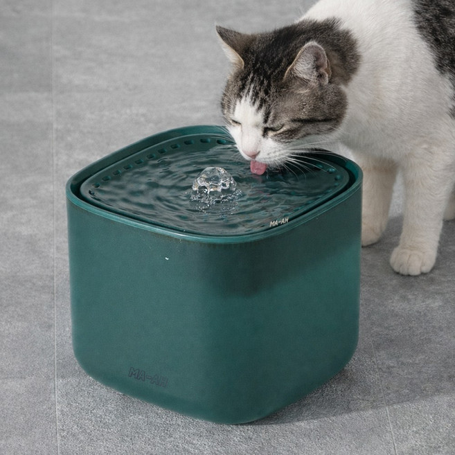 고양이 자동 급수기 정수기 클린서클 3L 반투명, 1개, 그린, PCWR-T4