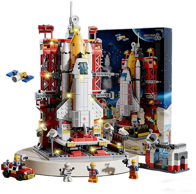 토요요 우주 로켓 블록 장난감 조립 우주선 발사 기지 어린이 역할놀이 선물 추천 JM-HT1, 1개, 우주선 1059피스