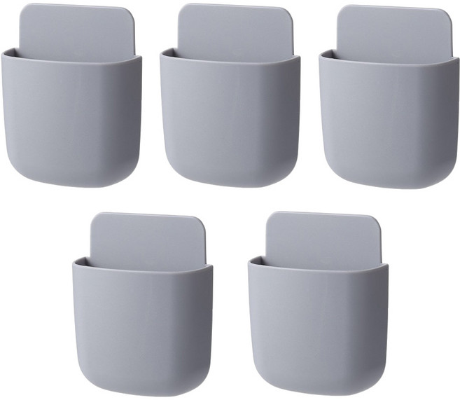 이지적공간 다용도 리모컨 거치대, 5개, 그레이