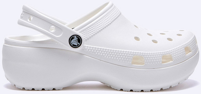 CR (광주 NCWAVE 1) 클래식 플랫폼 클로그 화이트 여성 / 206750-100