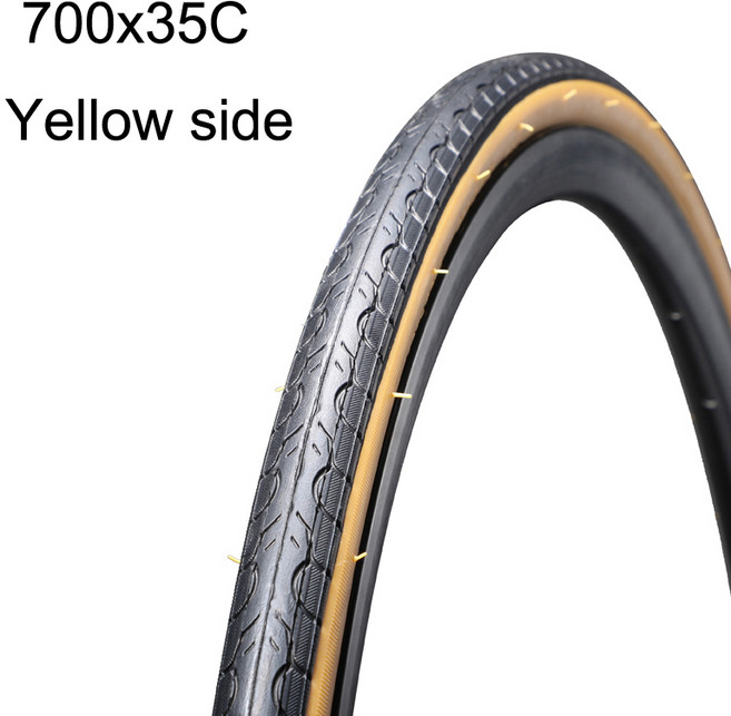 KENDA 자전거 타이어 700C 28C 도로 초경량 저저항 노란색 측면 표준, 02 1pc 700x35C Yellow