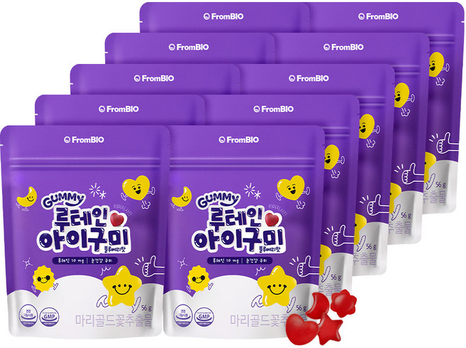 프롬바이오 루테인 아이구미 블루베리맛 구미 젤리, 10개, 14회분