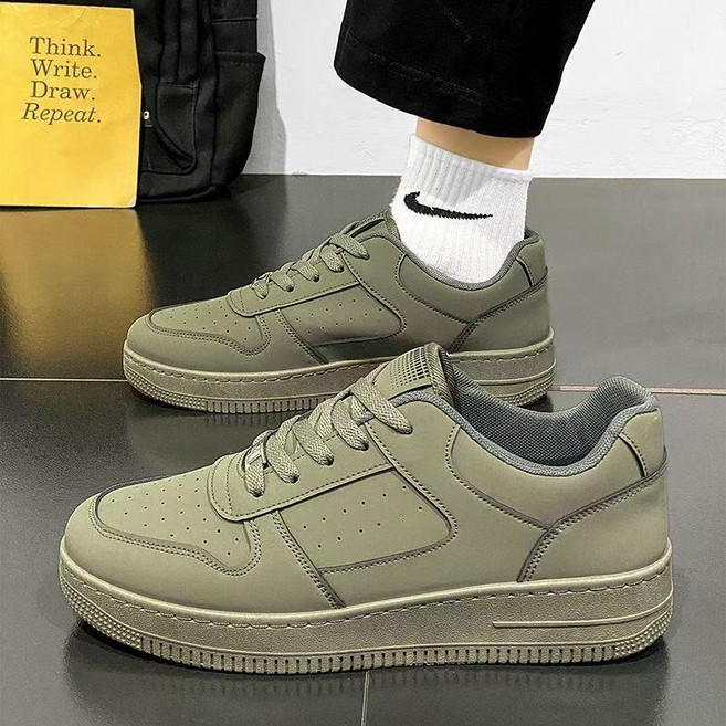 YAPOGI 남성 봄가을 트렌드 캐주얼 통기성 컴포트 내마모 레이스업 스포츠 보드화