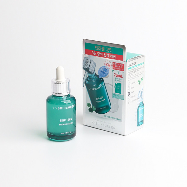 브링그린 징크테카 트러블 세럼 50ml+25ml+로션샘플 기획, 1개