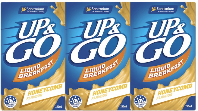호주 새니테리움 업 앤 고 허니콤브맛 아침식사 음료 Sanitarium Up&Go Breakfast Honeycomb, 3개, 250ml