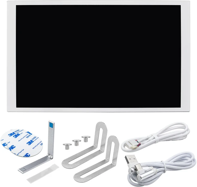 TURZX 8인치 USB 보조 화면 1280800 IPS LCD CPU GPU RAM HDD 모니터 및 윈도우 10/11용 확장 데스크탑 (AI, 01 없음, 03 White