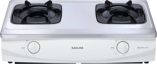 SAKURA櫻花 雙內焰系列瓦斯爐, 天然氣, G-5513S