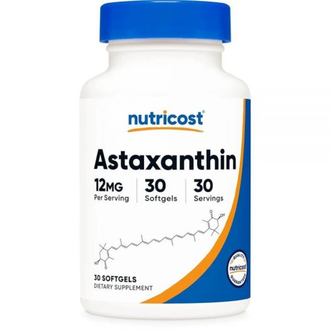 Nutricost 아스타잔틴 12mg 소프트젤 60정 - GMO 프리 및 글루텐 프리 (2개월 분량), 1 - 쿠팡