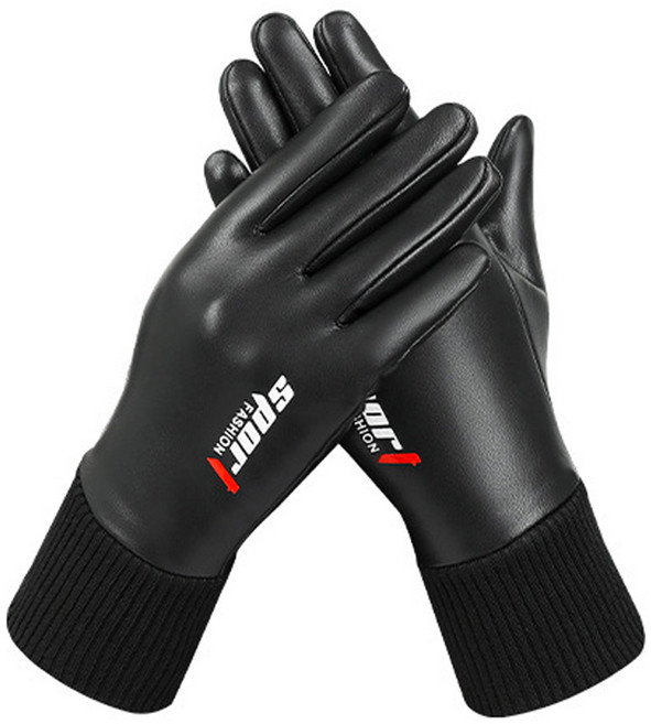 하이노픈 겨울 오토바이장갑 방한 터치 가죽 장갑