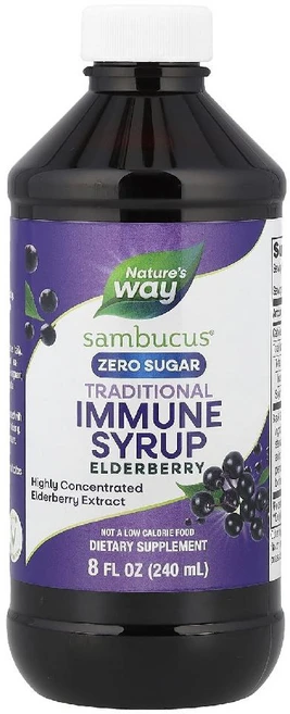 네이처스웨이 삼부쿠스 Immune Syrup Elderberry 엘더베리 50mg240ml, 1개, 240ml - 쿠팡