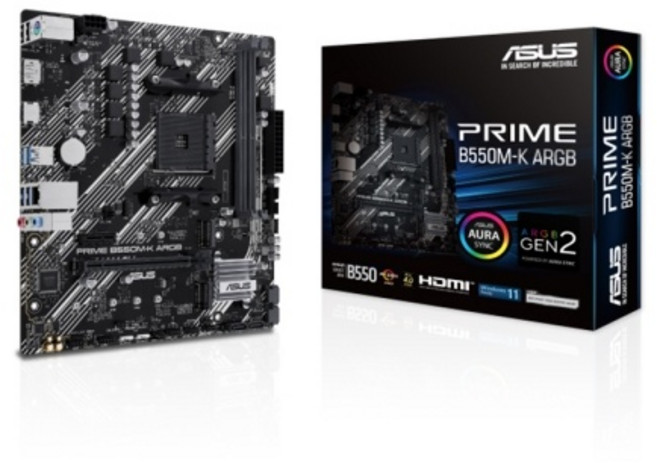 (ASUS) PRIME B550M-K ARGB 대원씨티에스 (AMD B550/M-ATX)