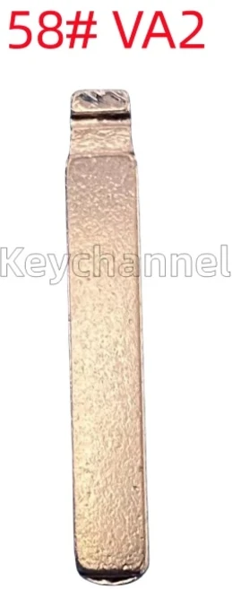 쿠쿠스토어 키채널 10개 KD 블랜드 58 # VVDI Y29 자동차 빈 VA2 헤드 Renault Peugeot Citroen for Xhorse, 01 VA2 short