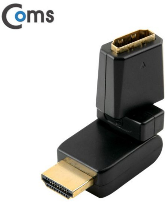 HDMI 연장 젠더 M to F 회전형 상하 180도 좌우 90도 jus*527gp, 1개