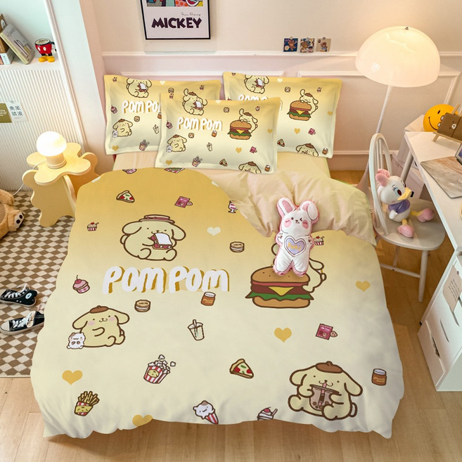 폼폼푸린 이불세트 커버 매트 베개 산리오 순면, V