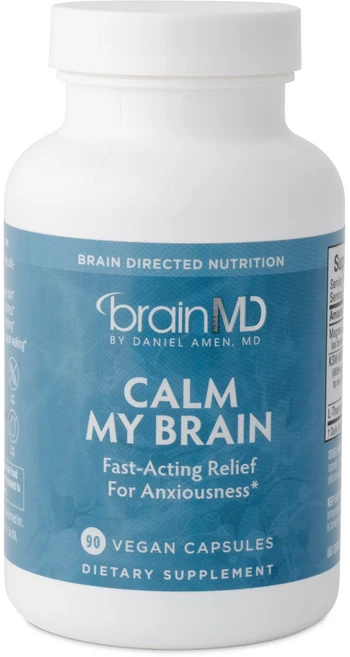 BrainMD 캄 마이 브레인 스트레스 완화 영양제 마그네슘 아슈와간다 L 테아닌 집중력 불안완화 보충제, 1개, 90정 - 쿠팡