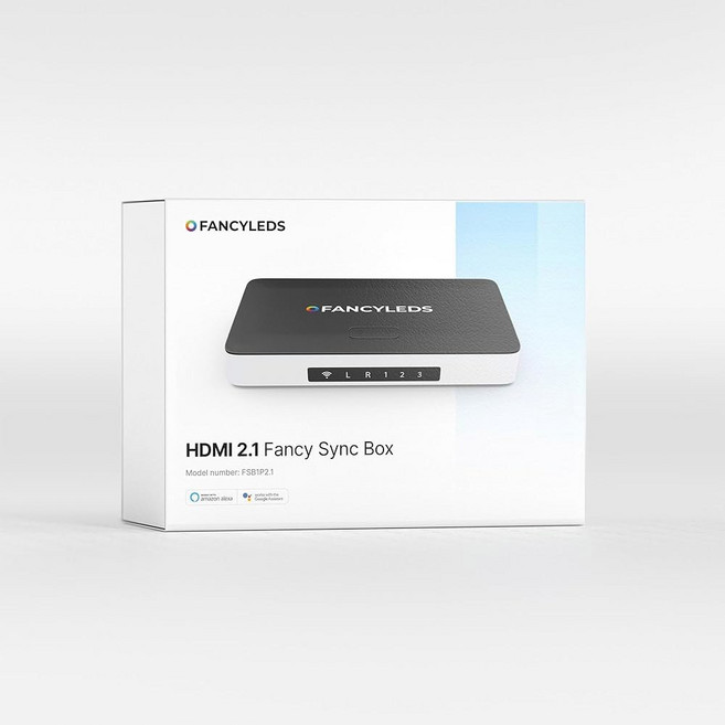 Fanceleds HDMI 2.1 Fancy Sync Box 스트리밍 미디어 플레이어 동기화 장치 4K 120Hz HDR 영화 지원(24인치에서 55인치 TV용), For 55" to 65" TVs, 1개
